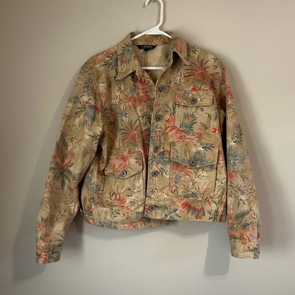 Ralph Lauren Jackets & Blazers - Ralph Lauren Floral Jean Jacket